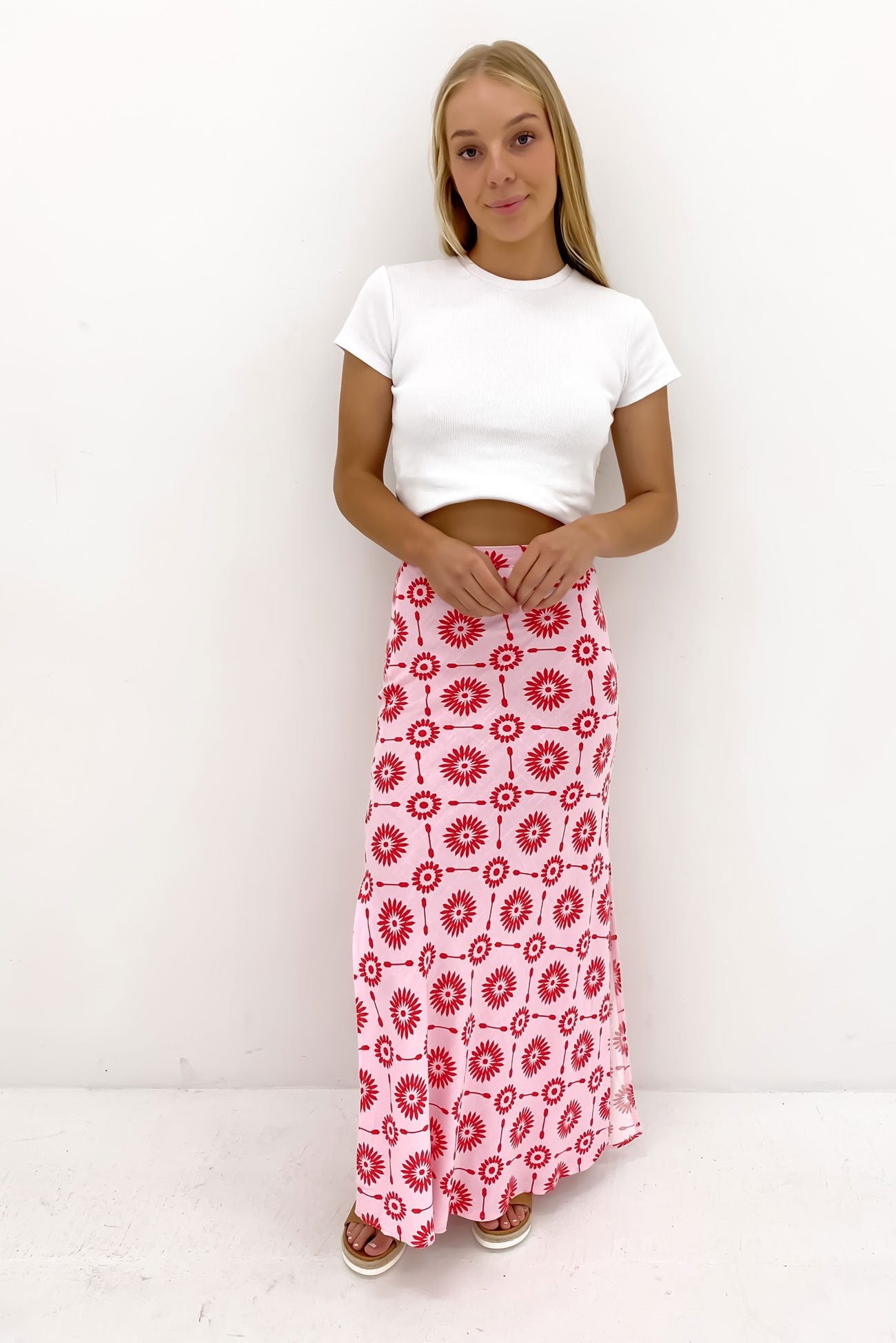 Naomie Maxi Skirt Strawberry Delight