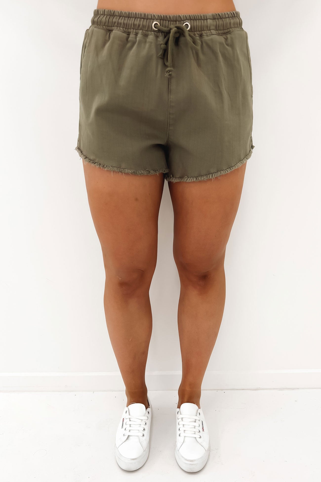 Natasha Short Khaki Wash