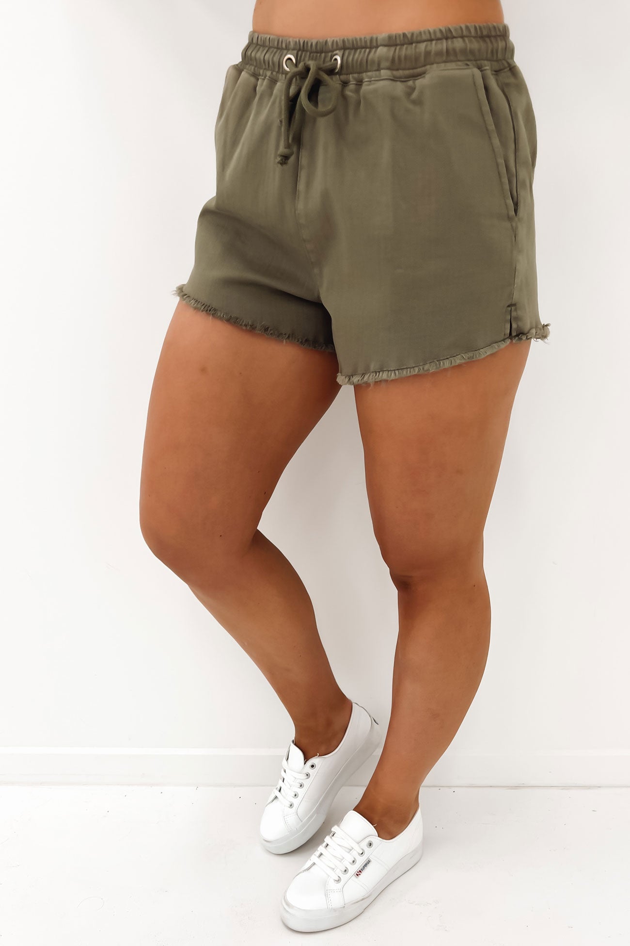 Natasha Short Khaki Wash