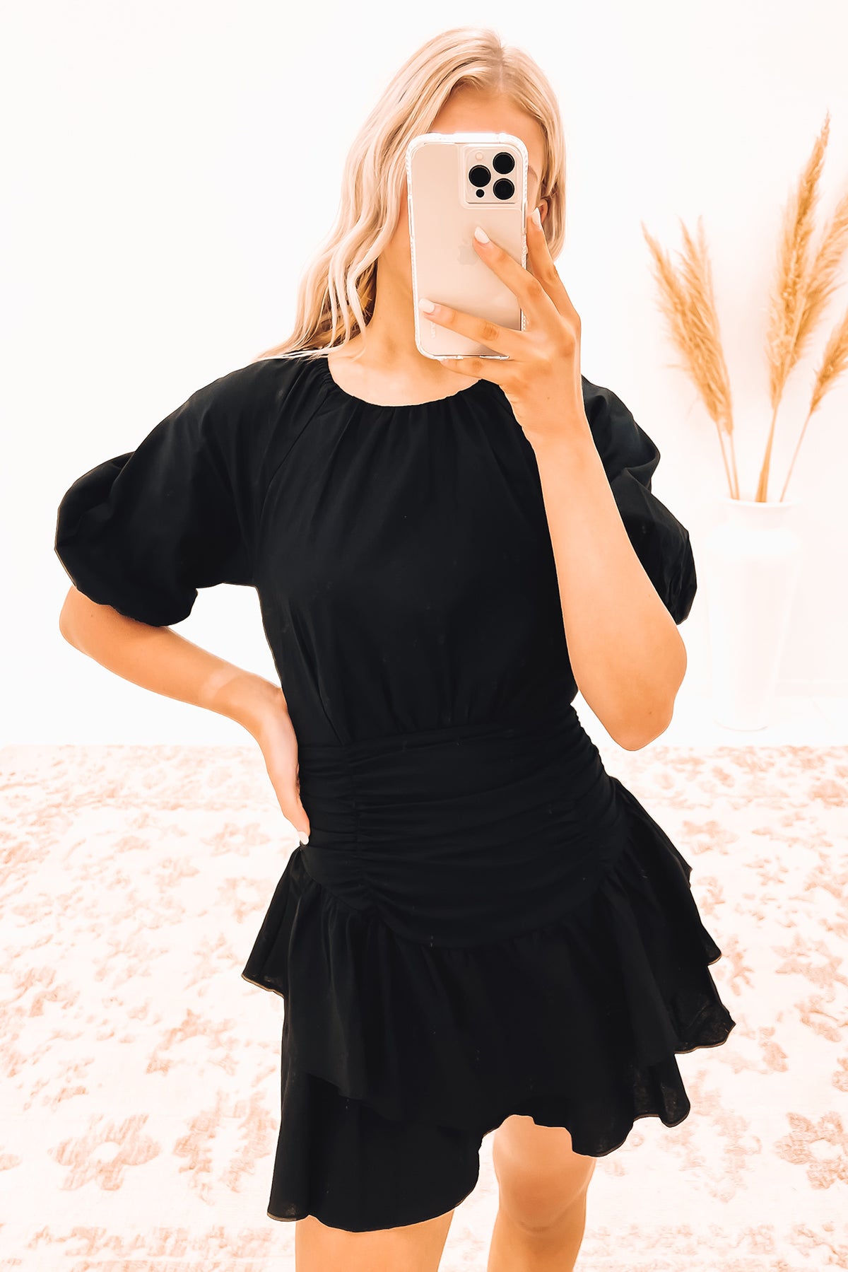 Nellie Mini Dress Black Polka Dot