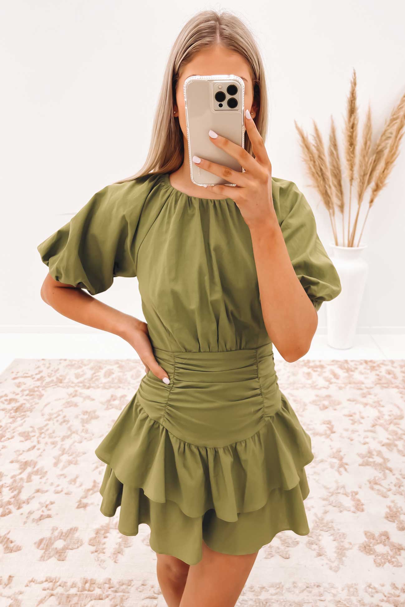 Nellie Mini Dress Khaki