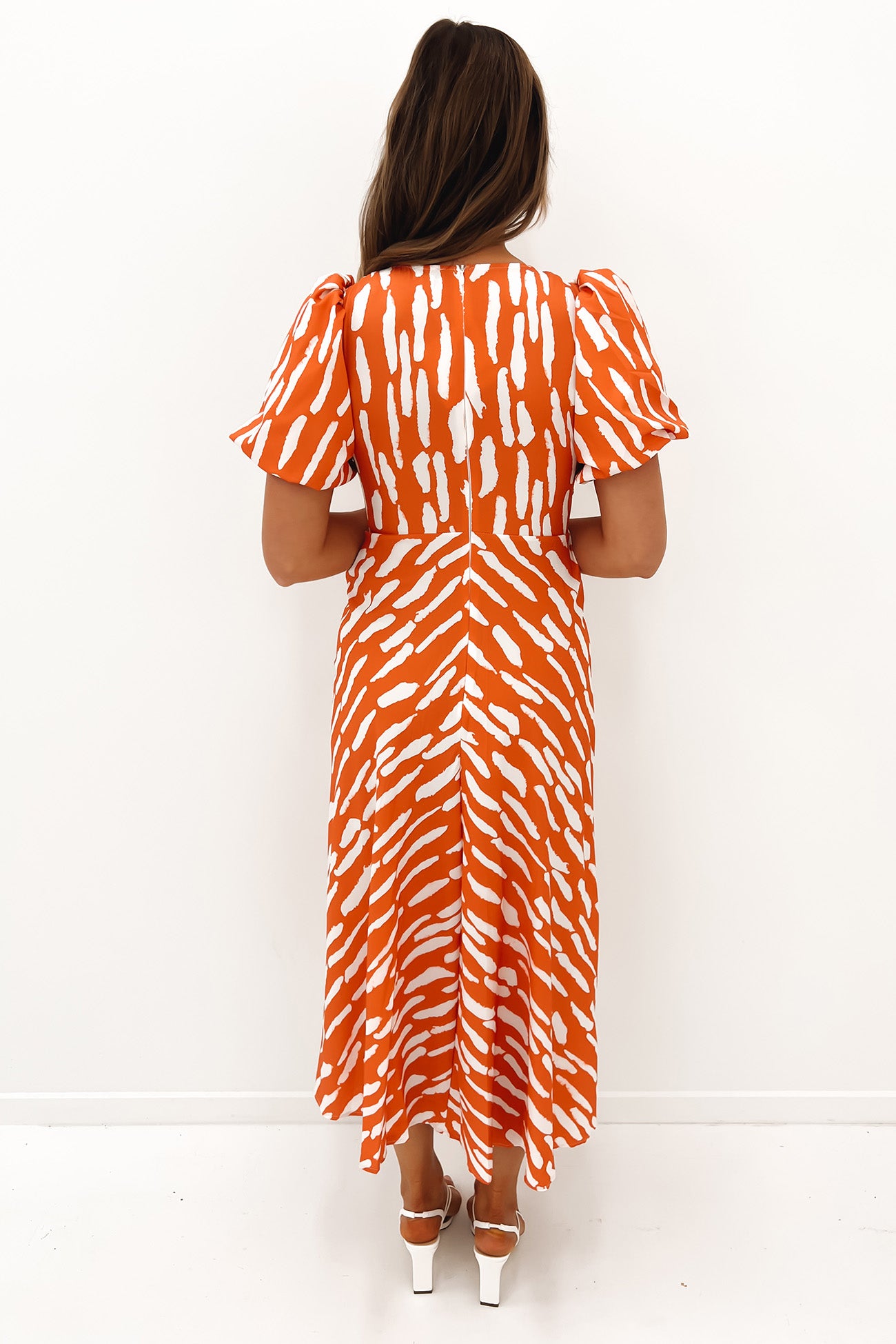 Noah Midi Dress Orange