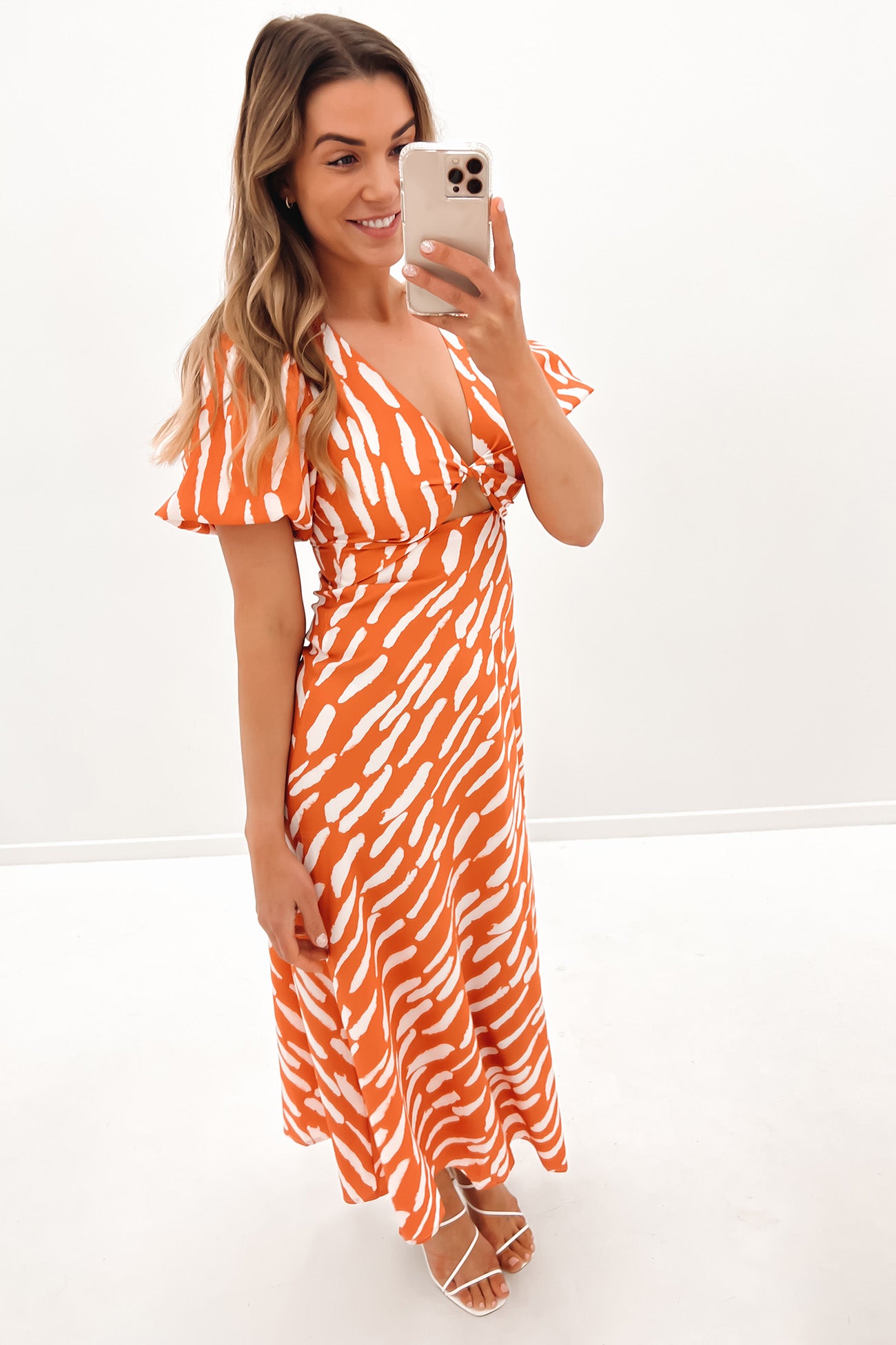 Noah Midi Dress Orange