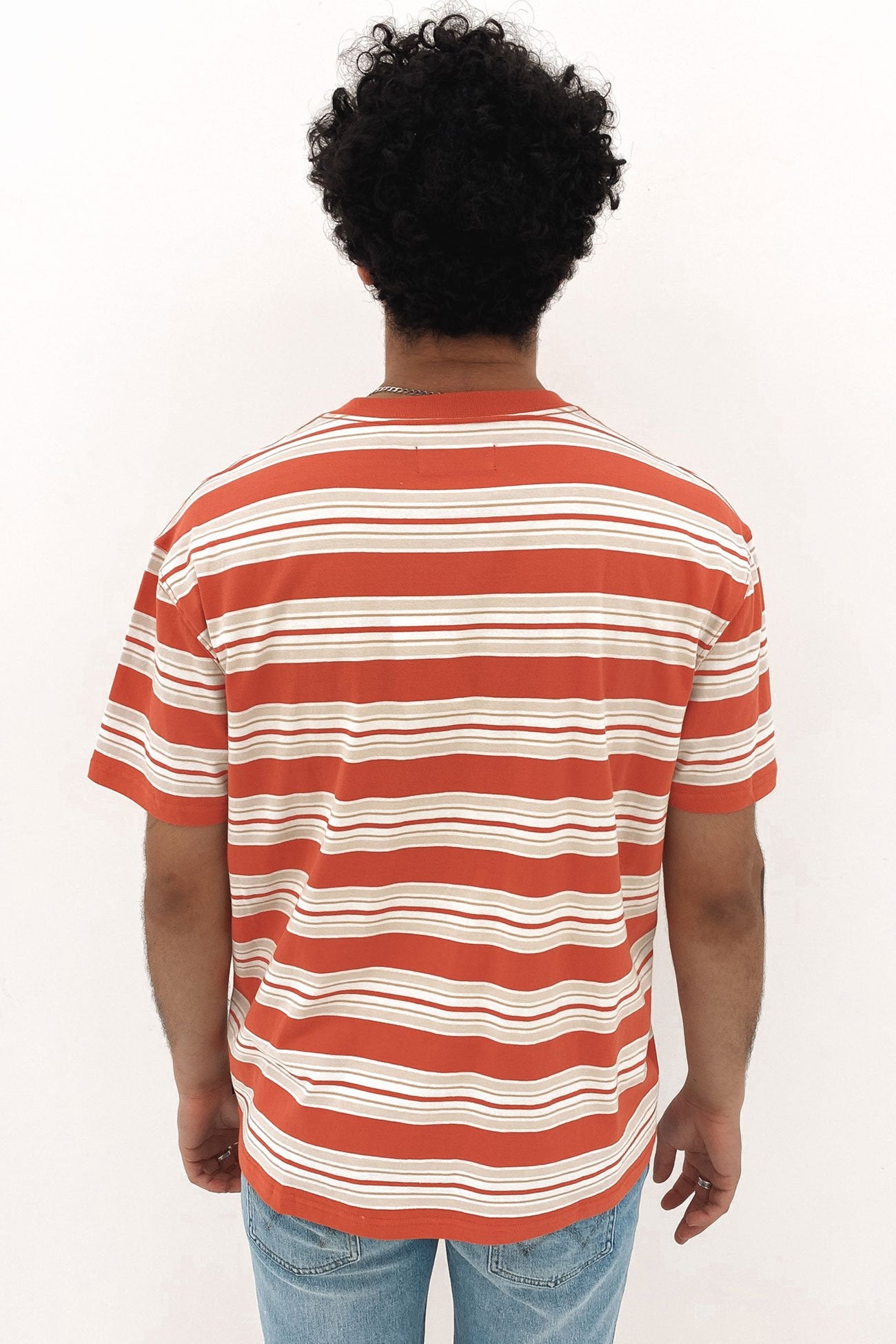 Noah Stripe Tee Burnt Sienna