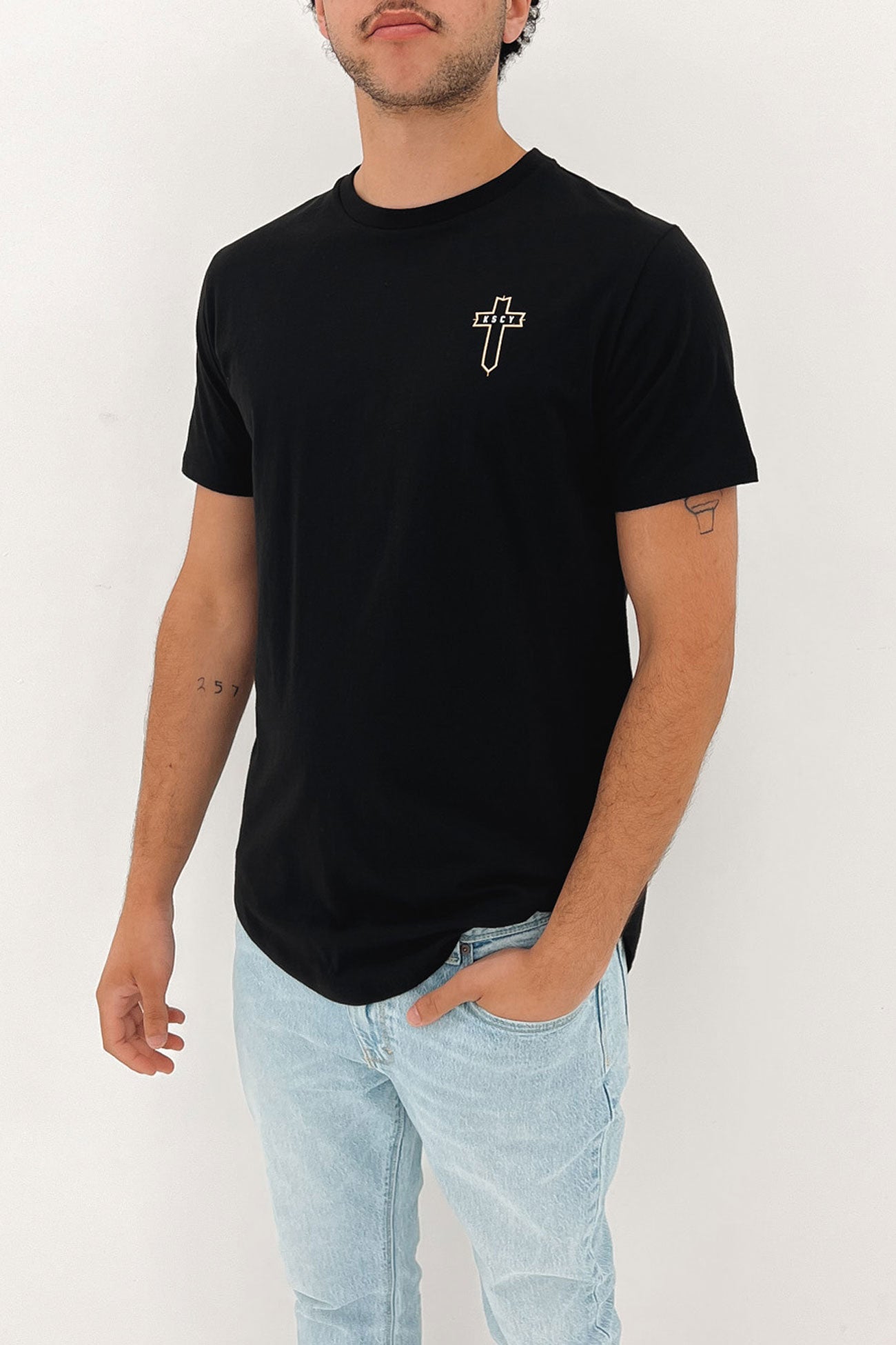 Nothing Left Dual Scoop Tee Jet Black