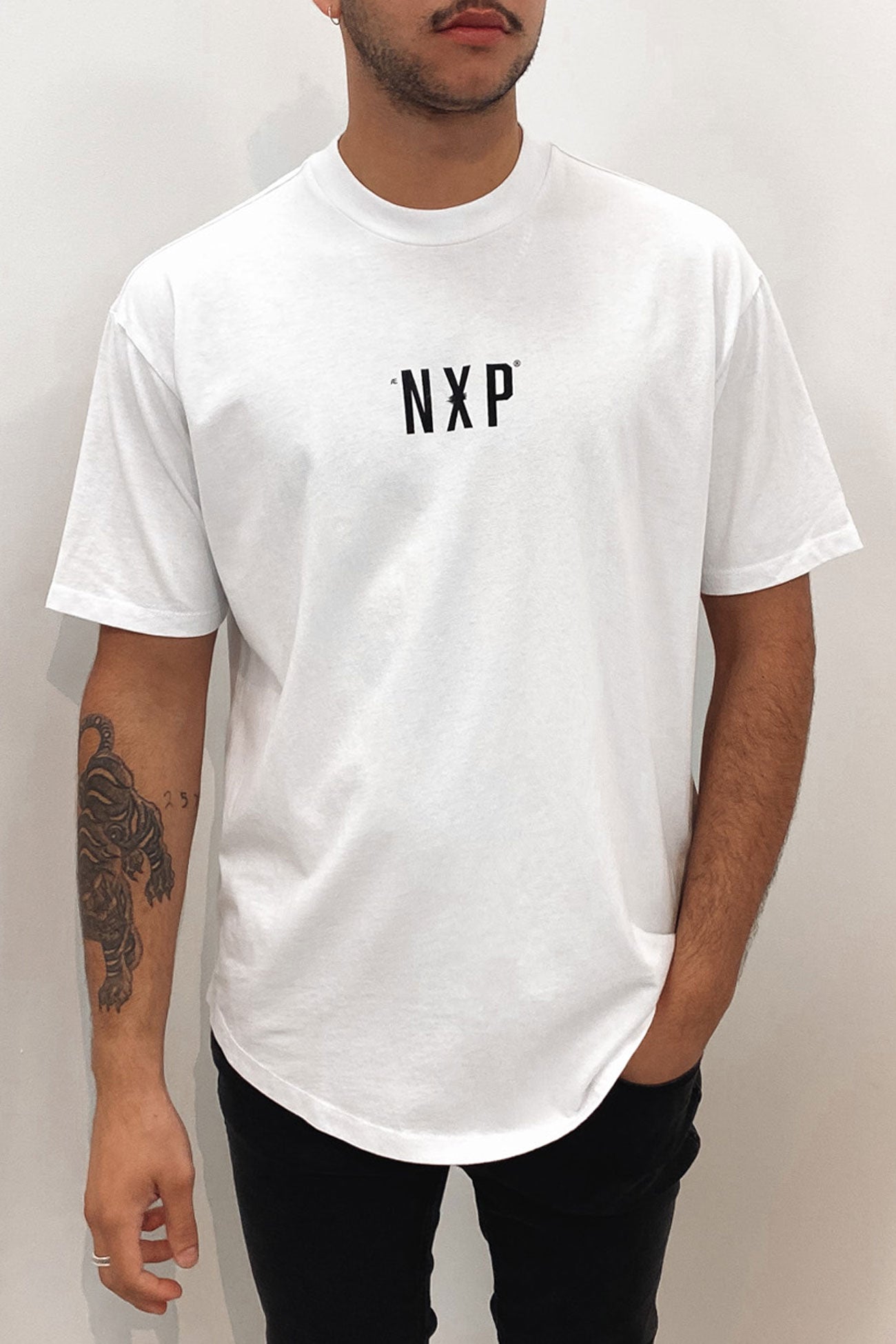 Notorious Box Fit Scoop Tee White