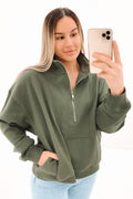 Nude Active Quarter Zip Sweat Willow