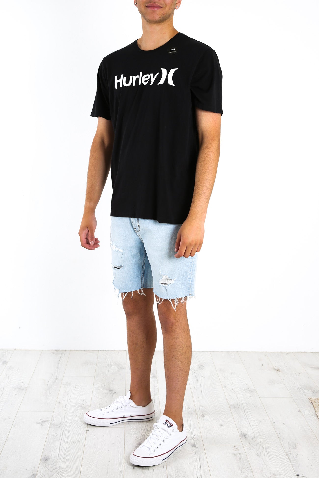 One & Only Short Sleeve Soild  T-Shirt Black