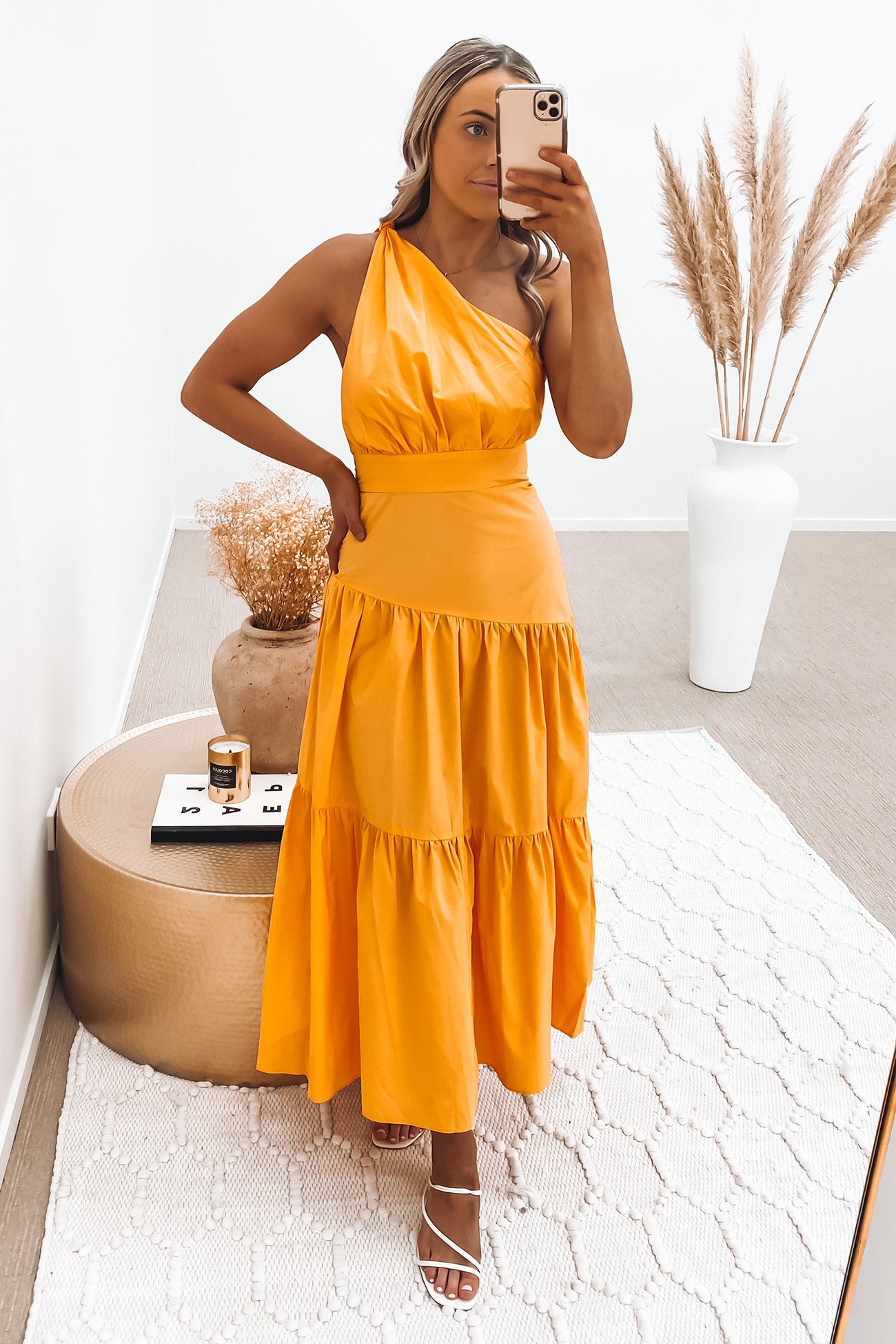 Oaklee Midi Dress Orange