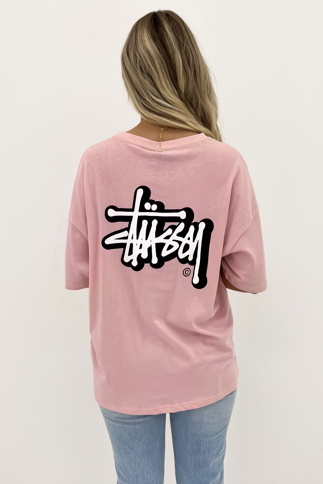 Offset Graffiti Relaxed Tee Washed Pink