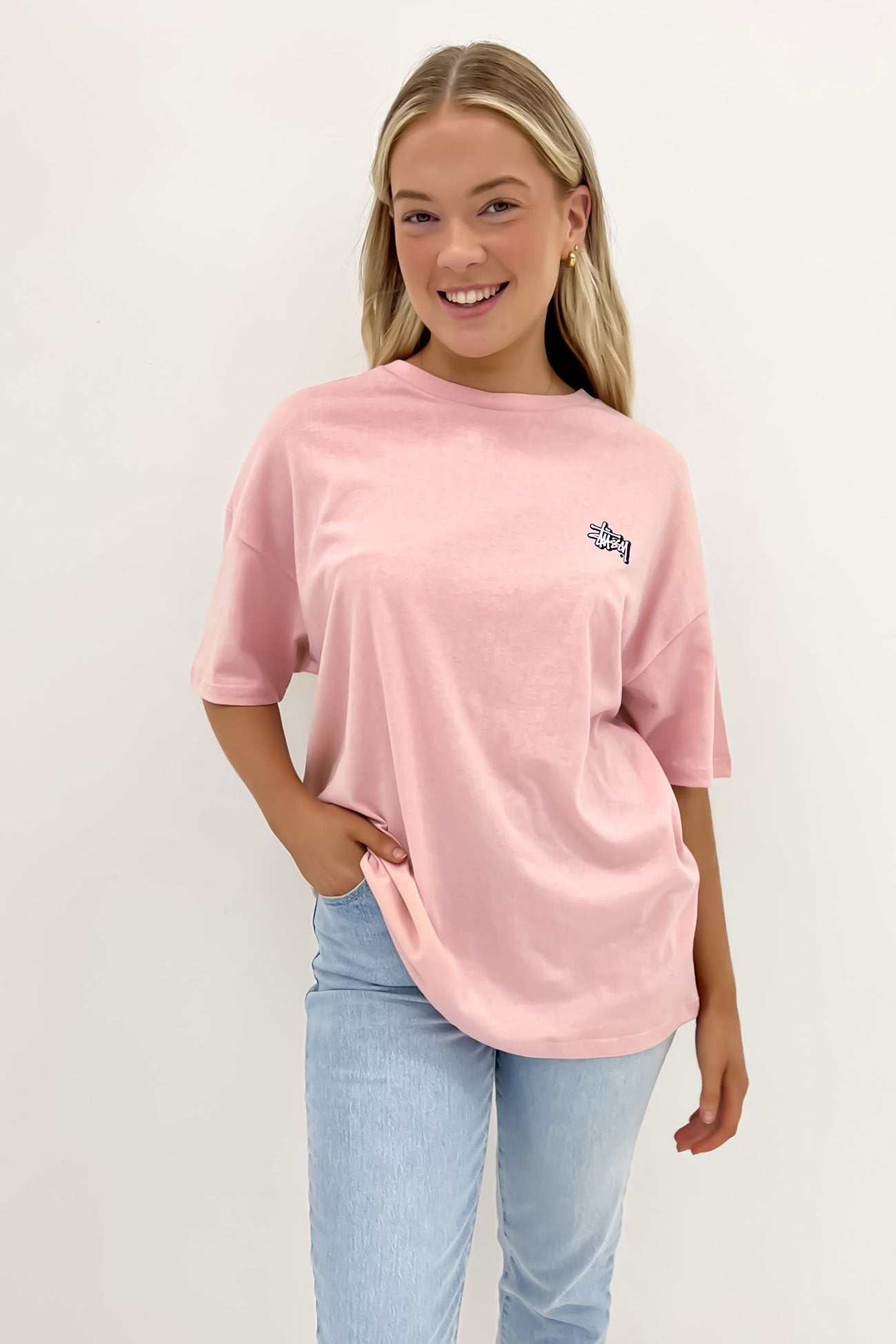 Offset Graffiti Relaxed Tee Washed Pink