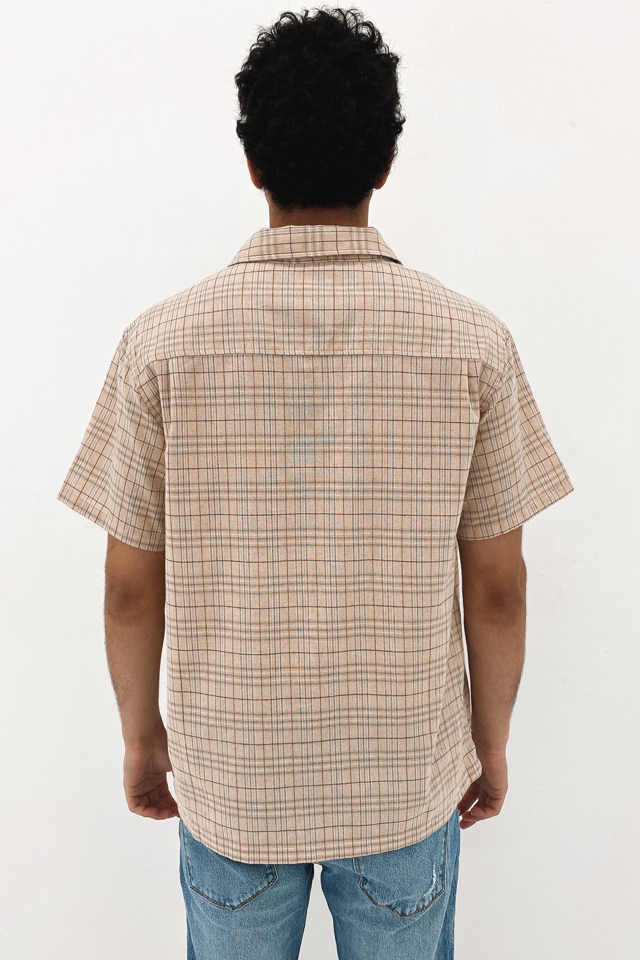 Ollie Check Short Sleeve Shirt Sand