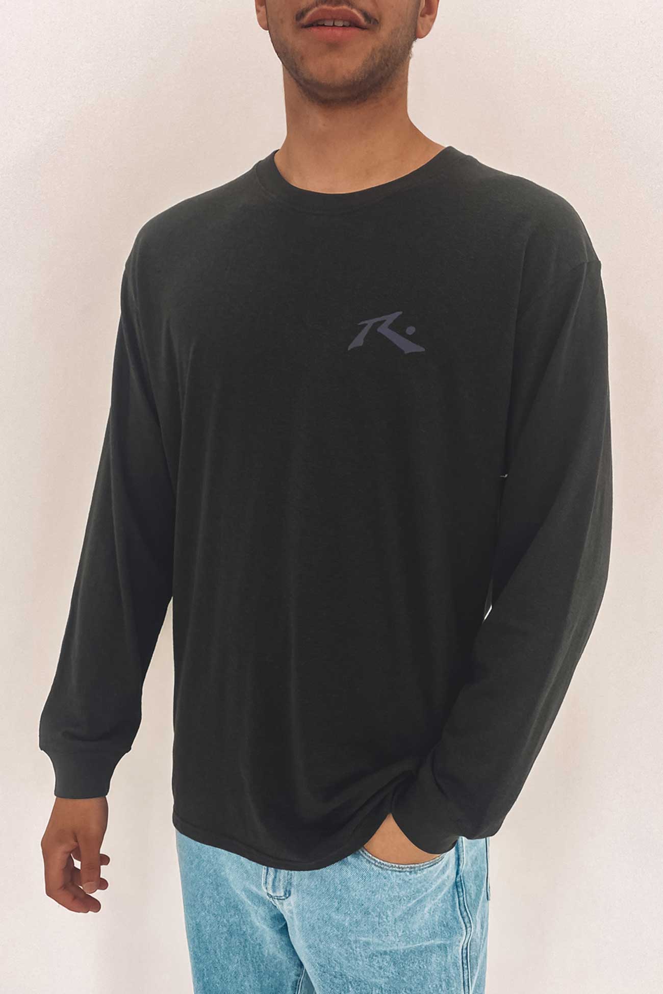 One Hit Hemp Long Sleeve Tee Black