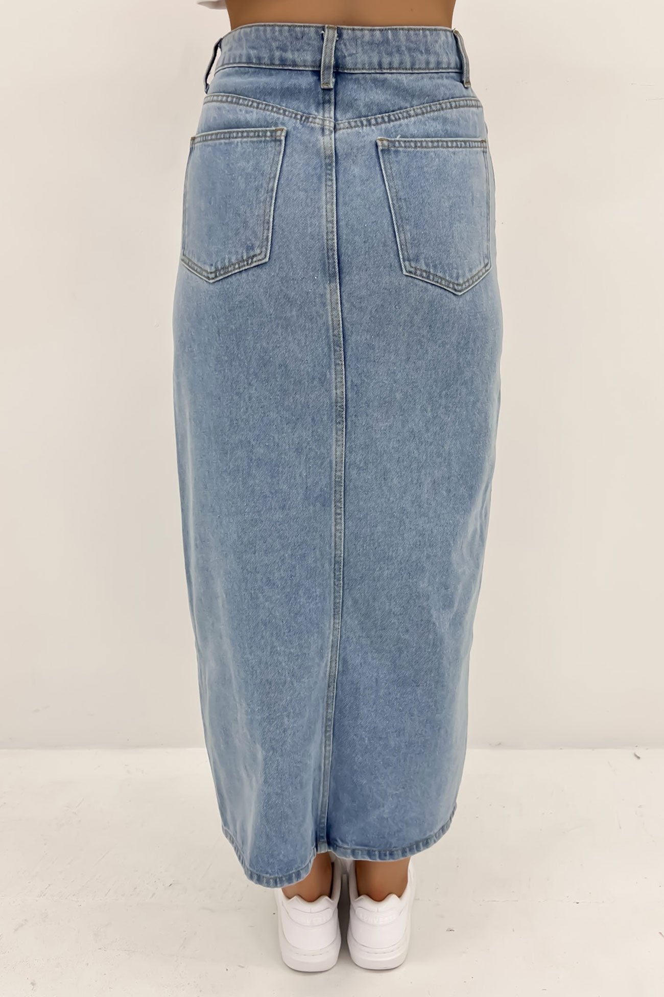 Otis Denim Midi Skirt Light Blue