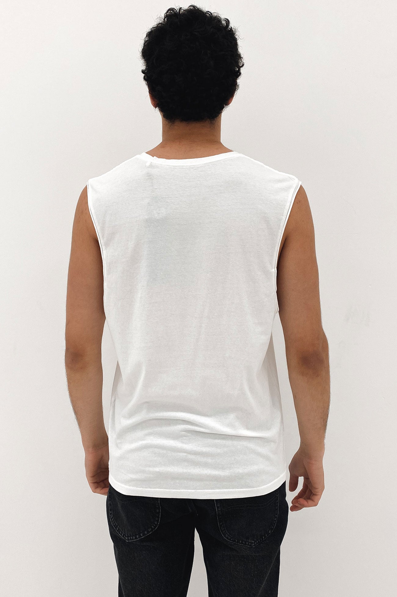 Over Crotch Acid Muscle Tee White