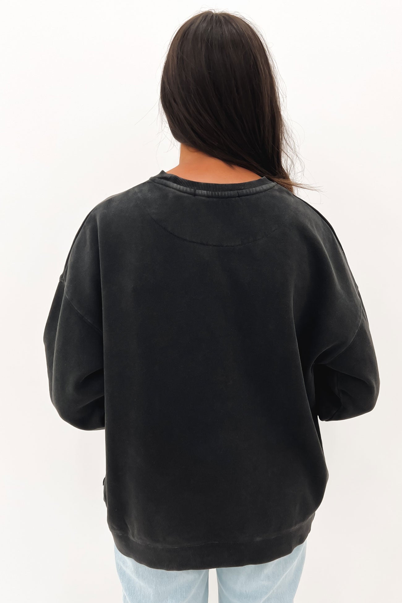 Oversized Crew Washed Black