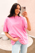 Oversized Tee Bright Pink