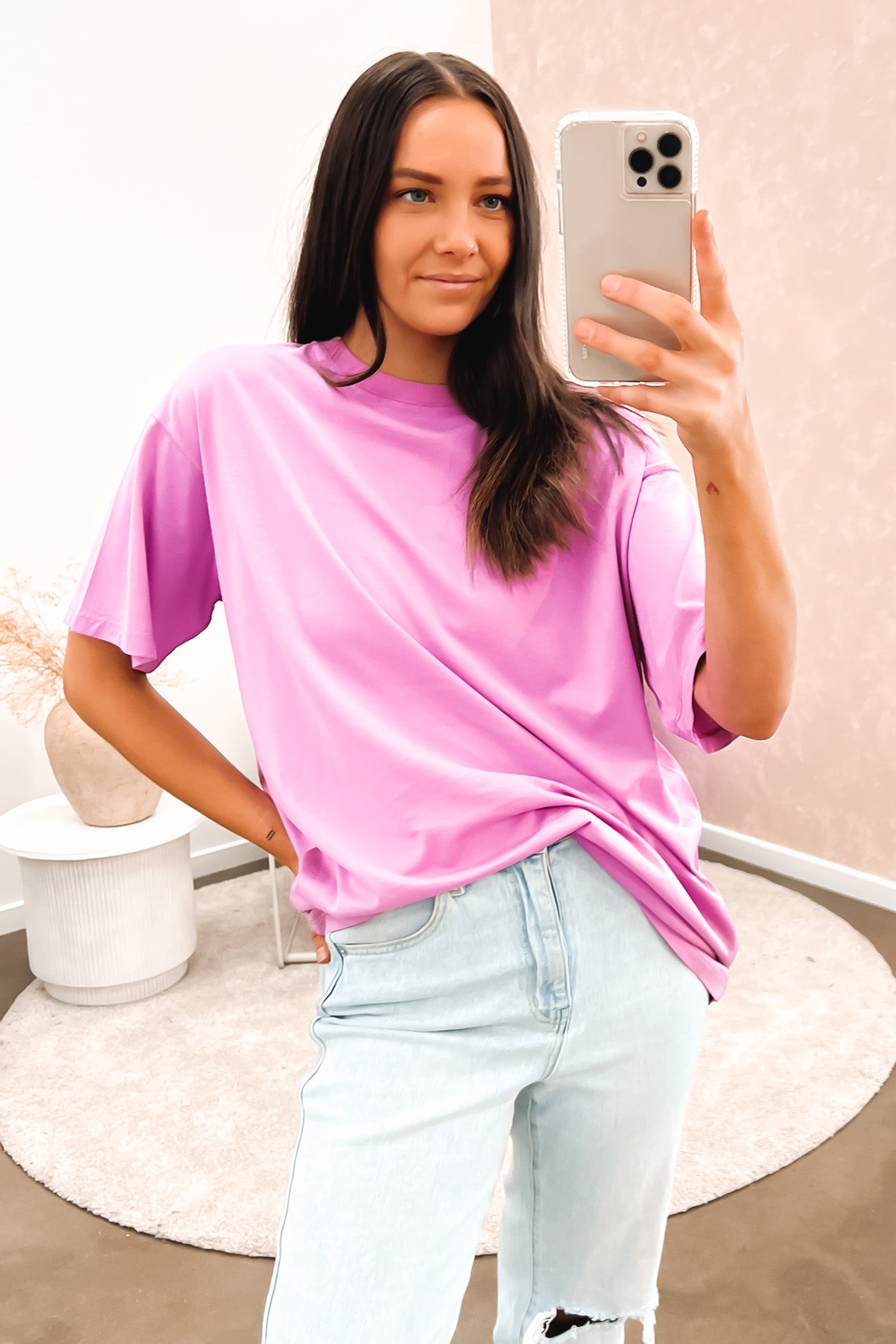 Oversized Tee Plum