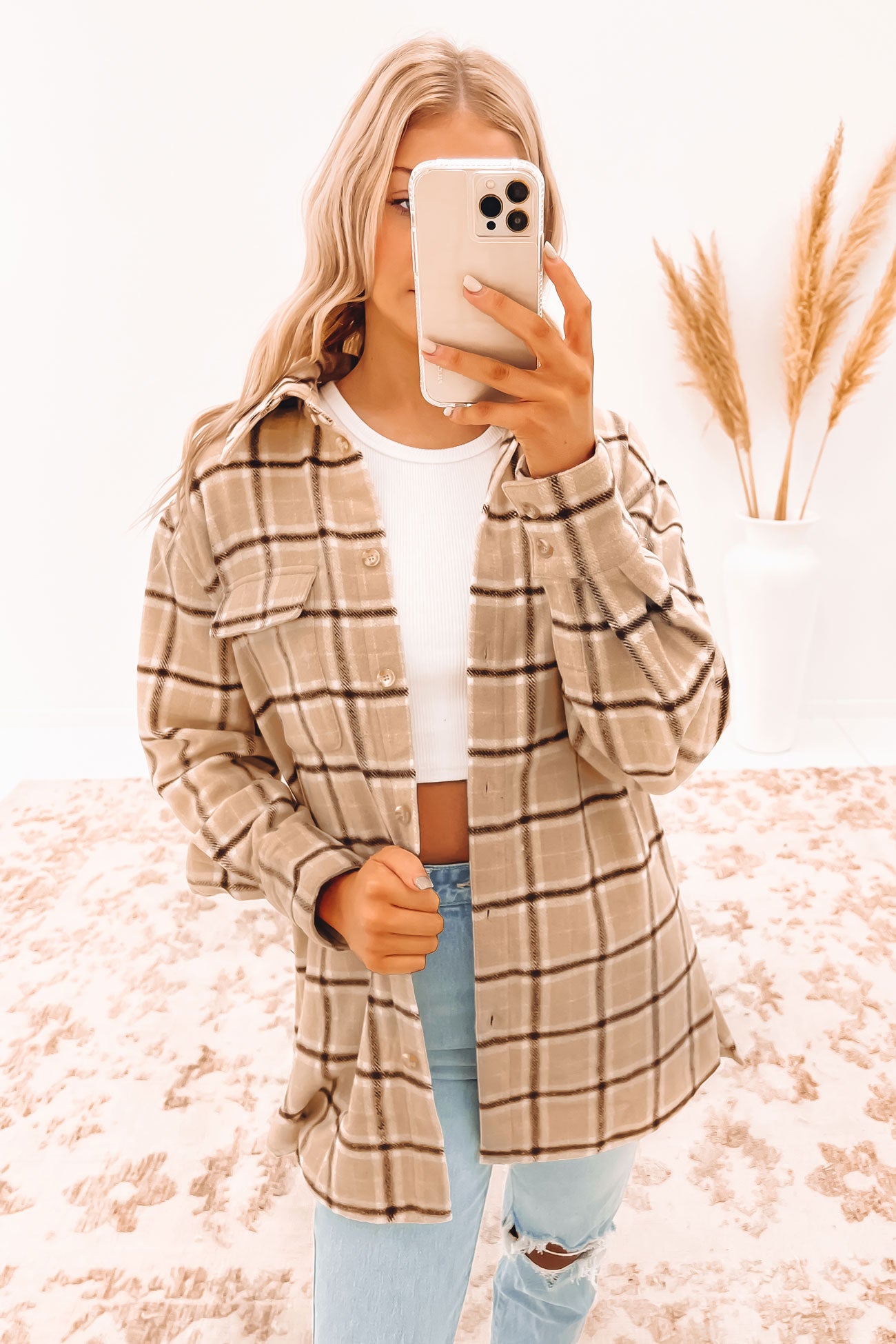 Paige Plaid Shirt Light Fennel