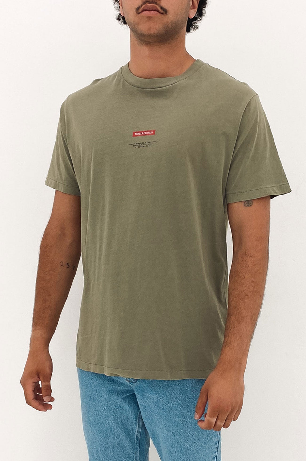 Paradise Brigade Merch Fit Tee Army Green