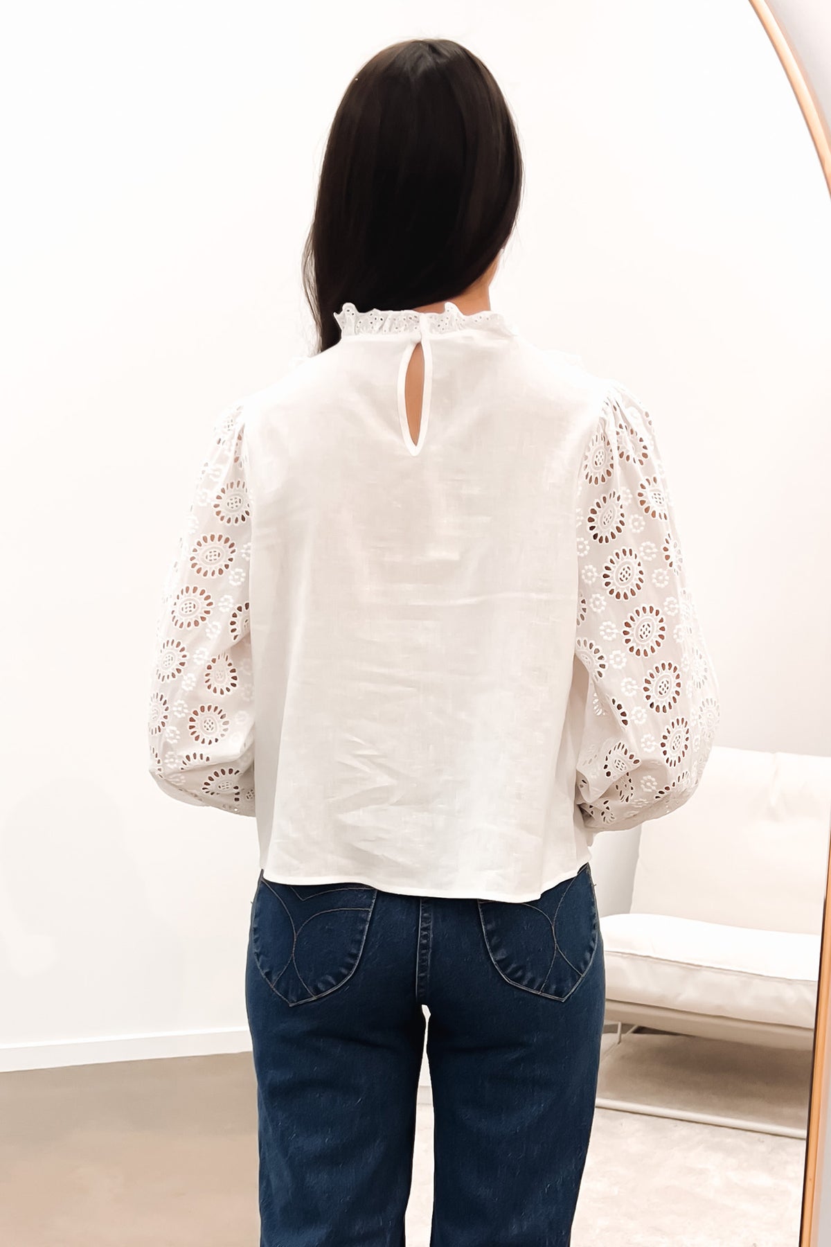 Paris Lace Blouse White - Jean Jail