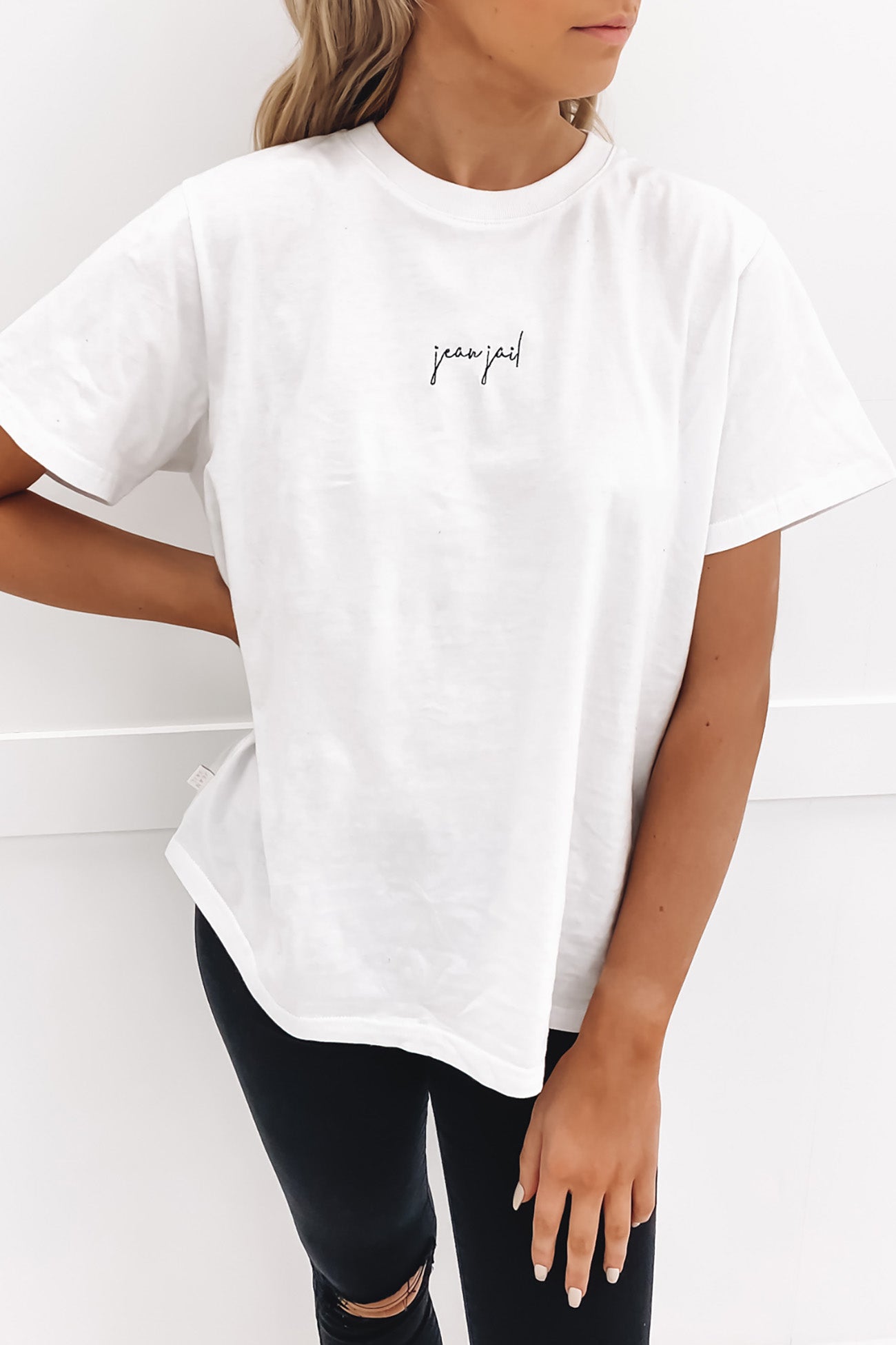 Parker Logo Tee White Black