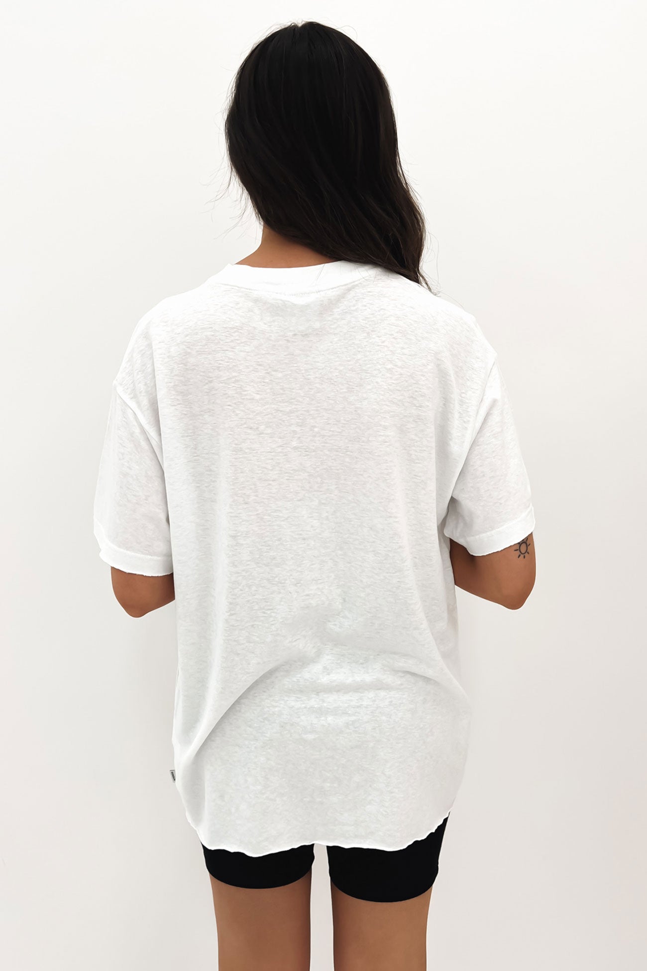 Pearly Hemp Oversized Tee White