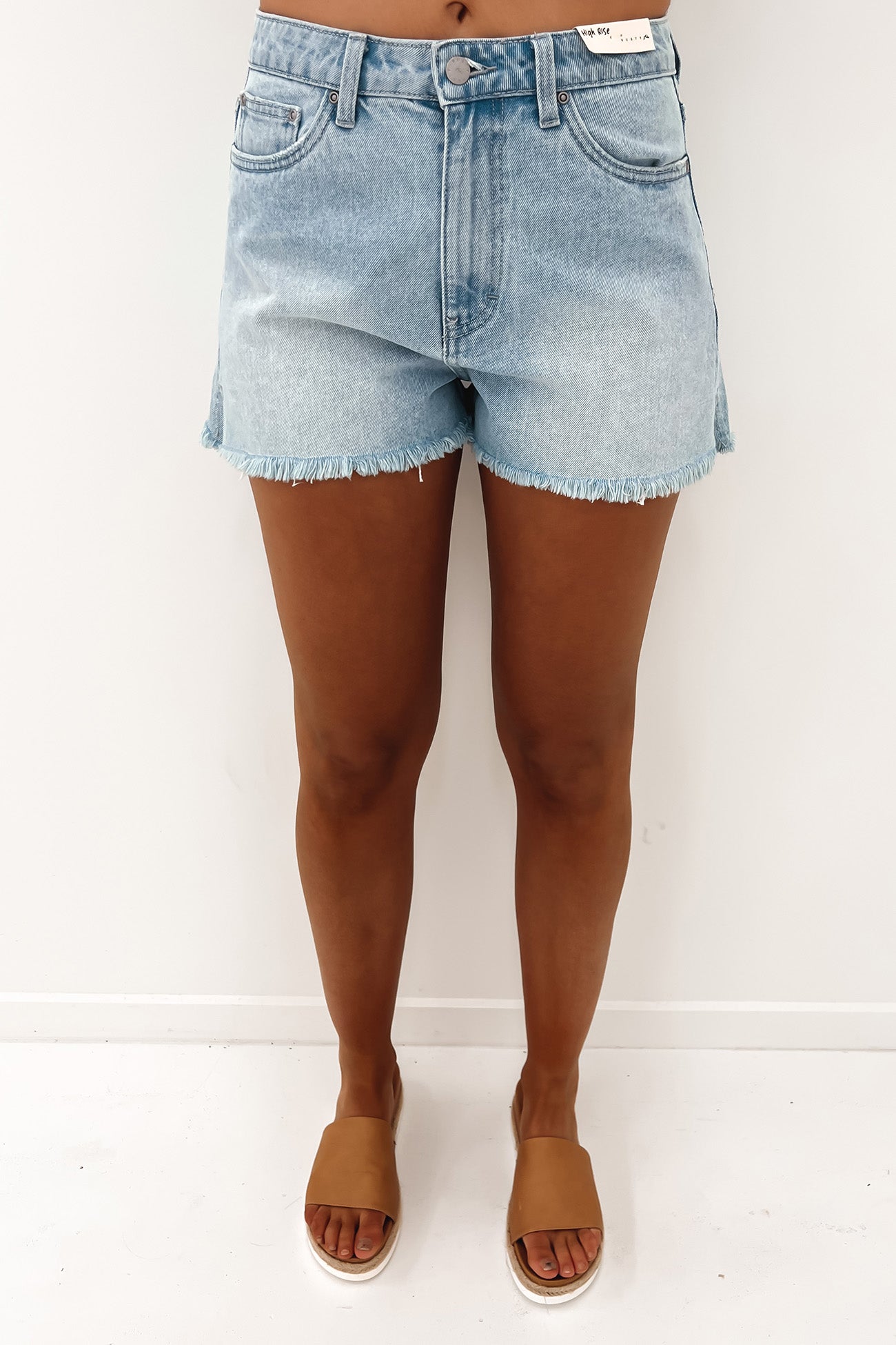 Penny Kick Flare Denim Short Aspen Blue