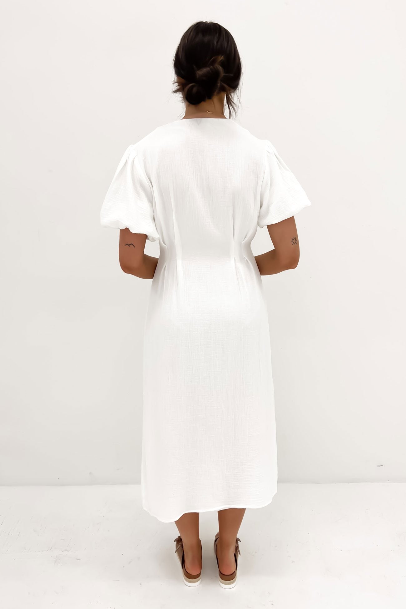 Petra Midi Dress White