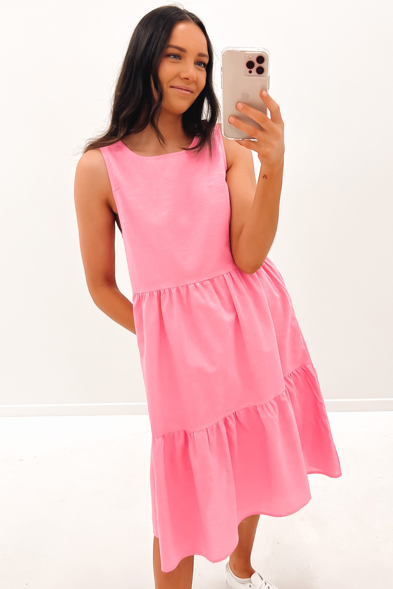 Peyton Midi Dress Pink