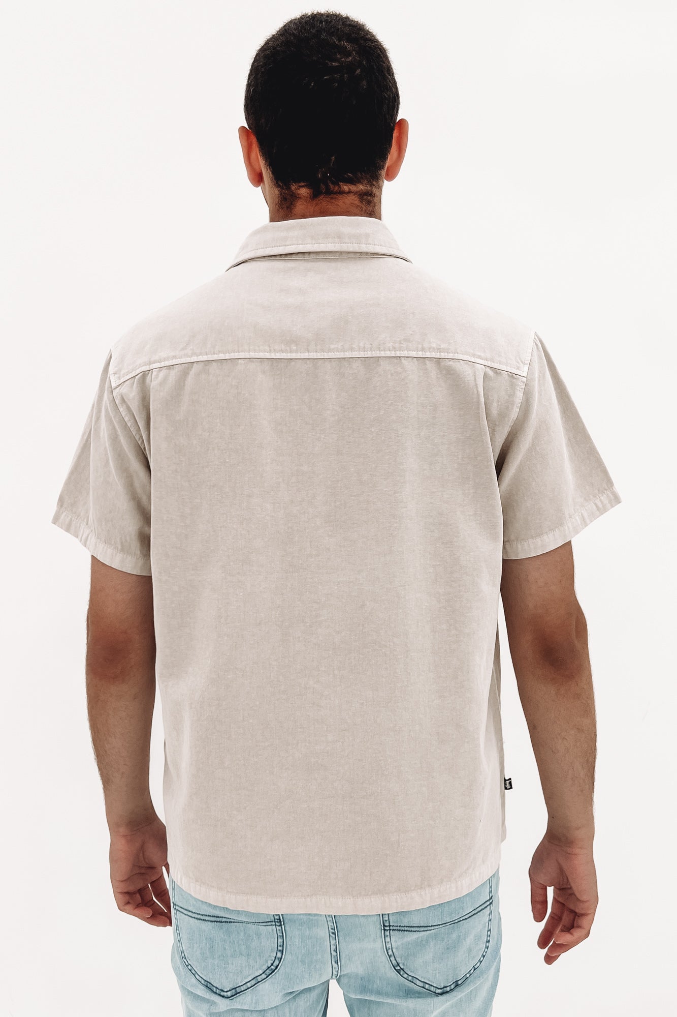 Pigment Pocket Short Sleeve Shirt White Sand