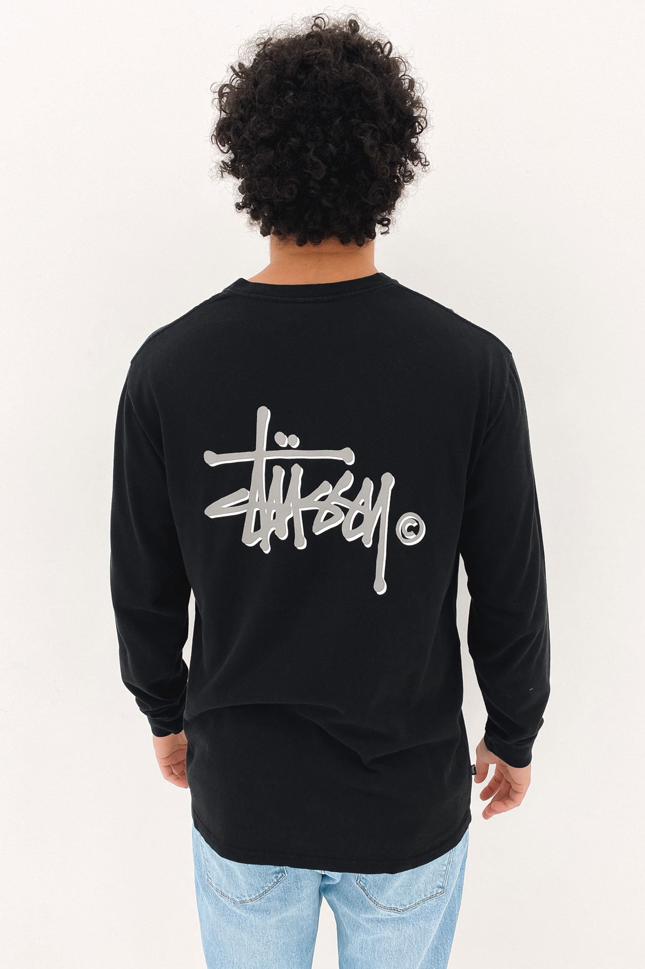 Pigment Shadow Graffiti Long Sleeve Tee Pigment Black