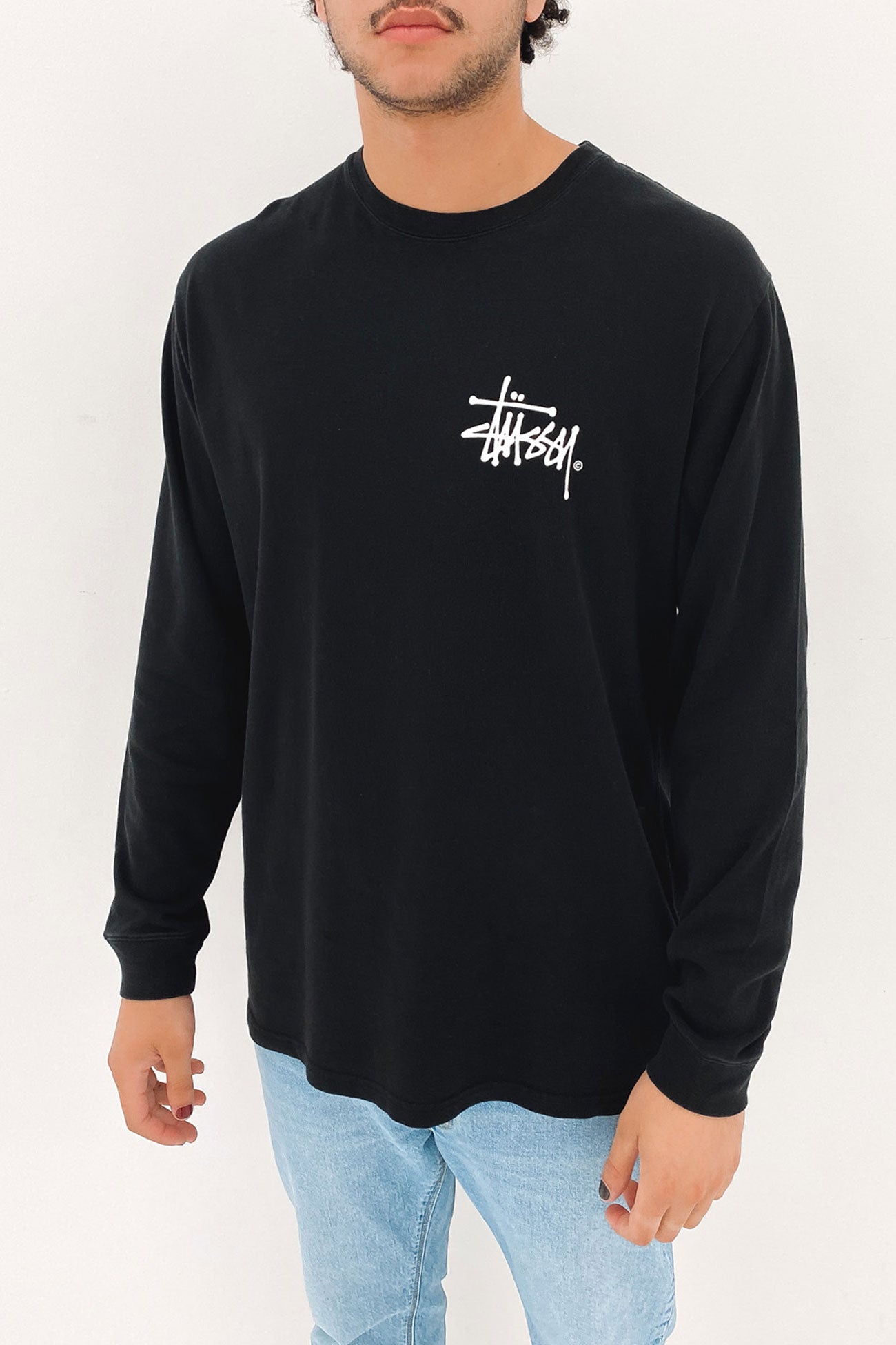 Pigment Shadow Graffiti Long Sleeve Tee Pigment Black