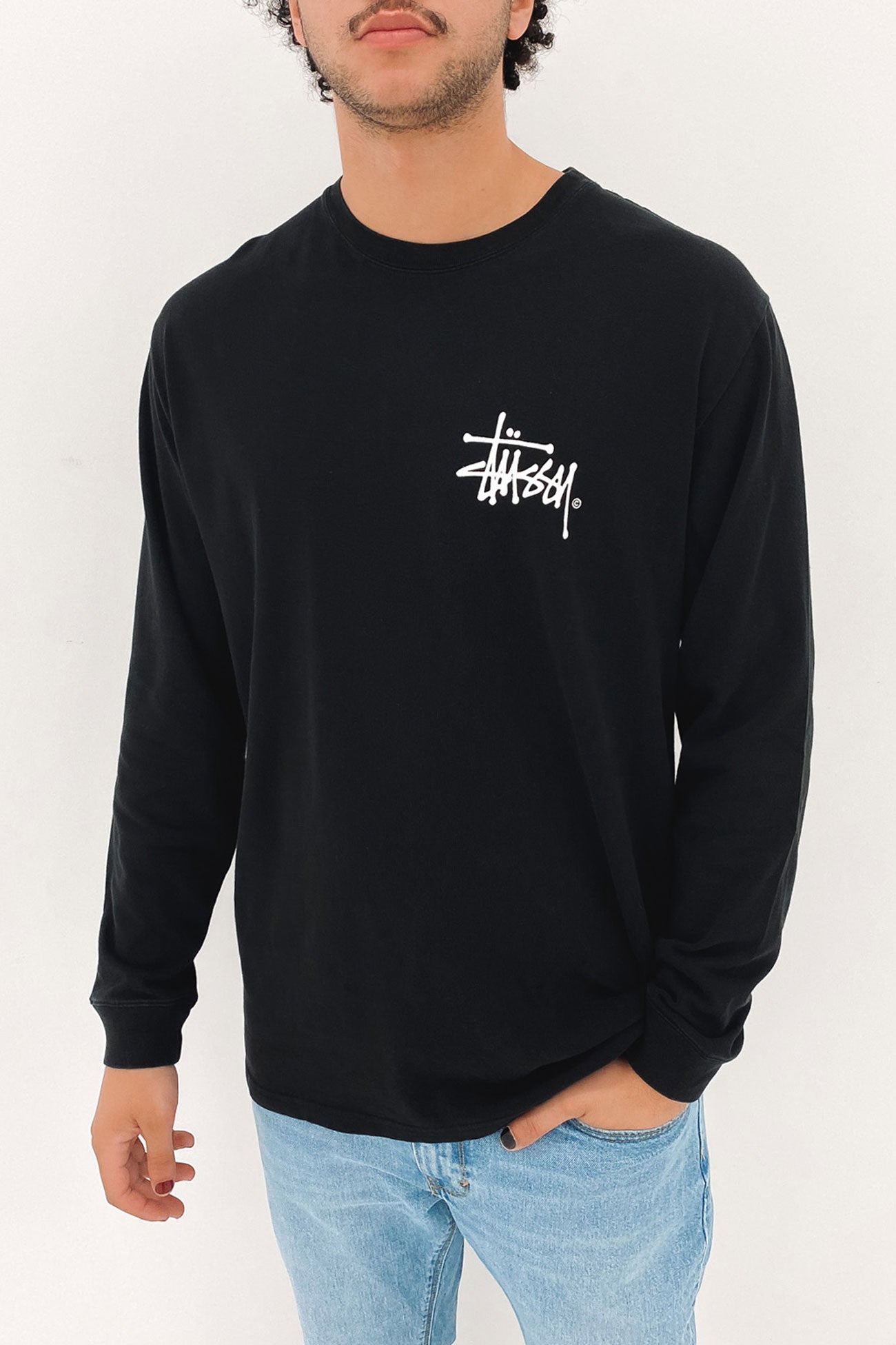 Pigment Shadow Graffiti Long Sleeve Tee Pigment Black