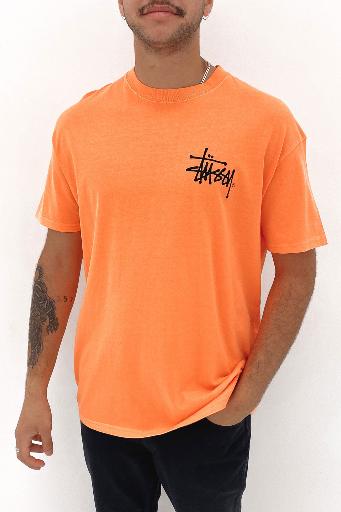 Pigment Shadow Graffiti Short Sleeve Tee Pigment Apricot