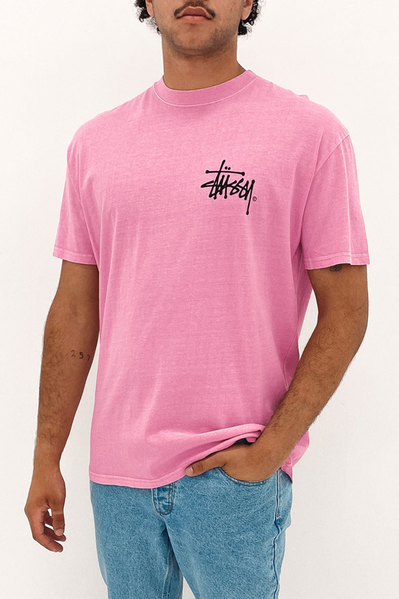 Pigment Shadow Graffiti Short Sleeve Tee Pigment Candy Pink