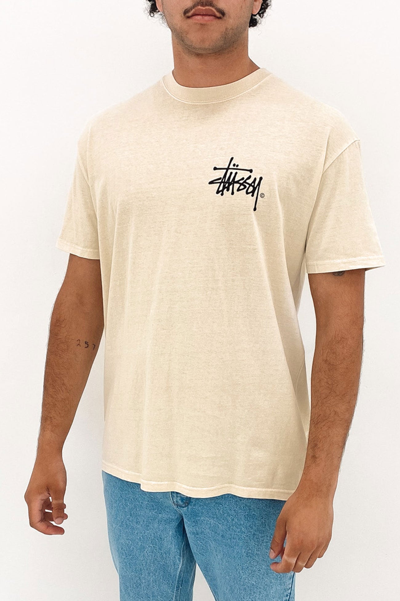 Pigment Shadow Graffiti Short Sleeve Tee Pigment Cream