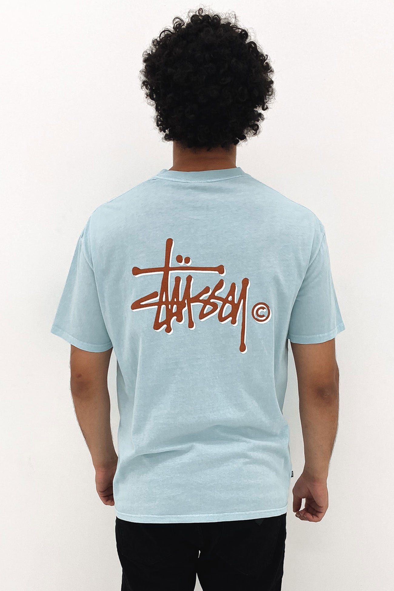 Pigment Shadow Graffiti Short Sleeve Tee Pigment Light Blue