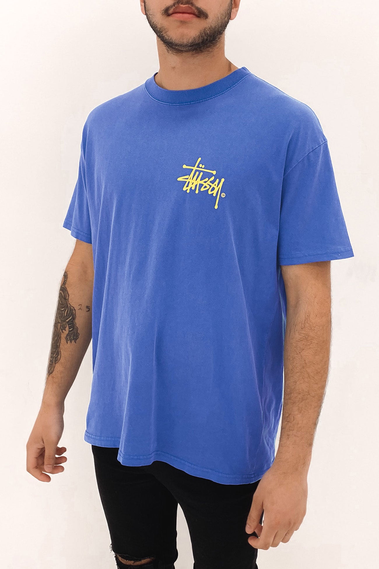 Pigment Shadow Graffiti Short Sleeve Tee Pigment Mid Blue