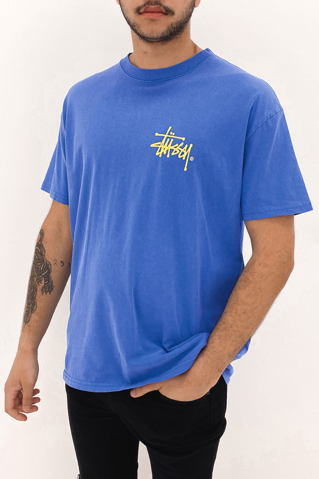 Pigment Shadow Graffiti Short Sleeve Tee Pigment Mid Blue