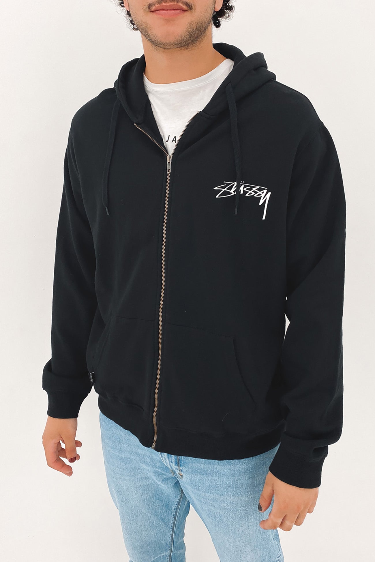 Pigment Smooth Stock Zip Hood Pigment Black