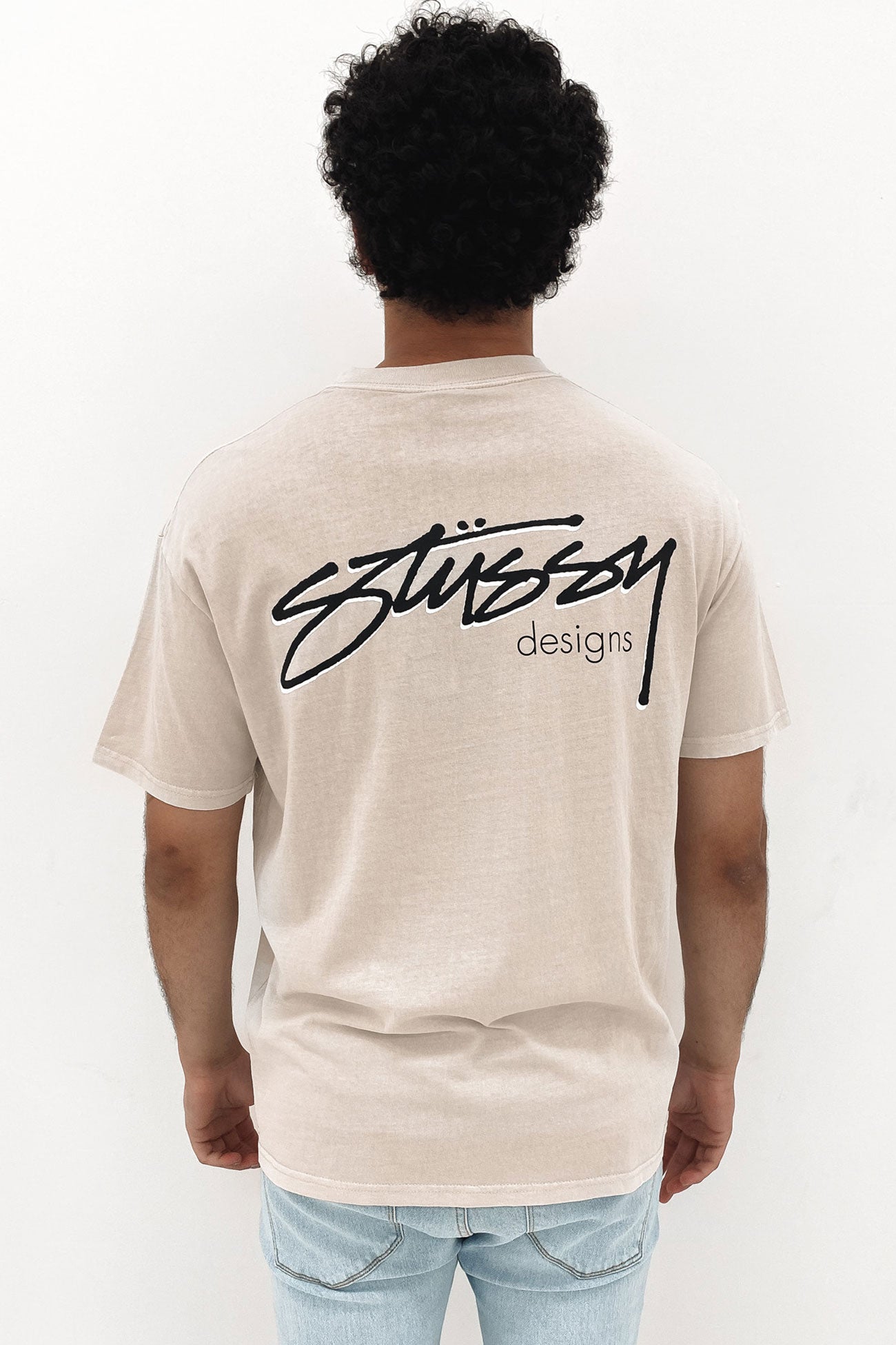 Pigment Stussy Designs Short Sleeve Tee Pigment White Sand Black