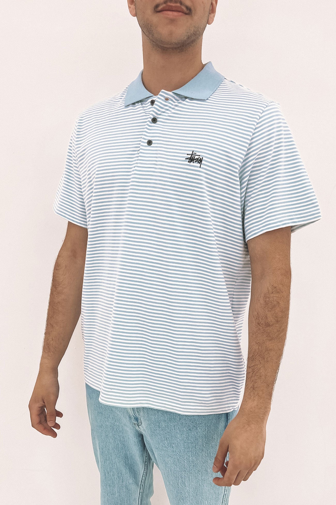 Pismo YD Short Sleeve Polo Powder Blue