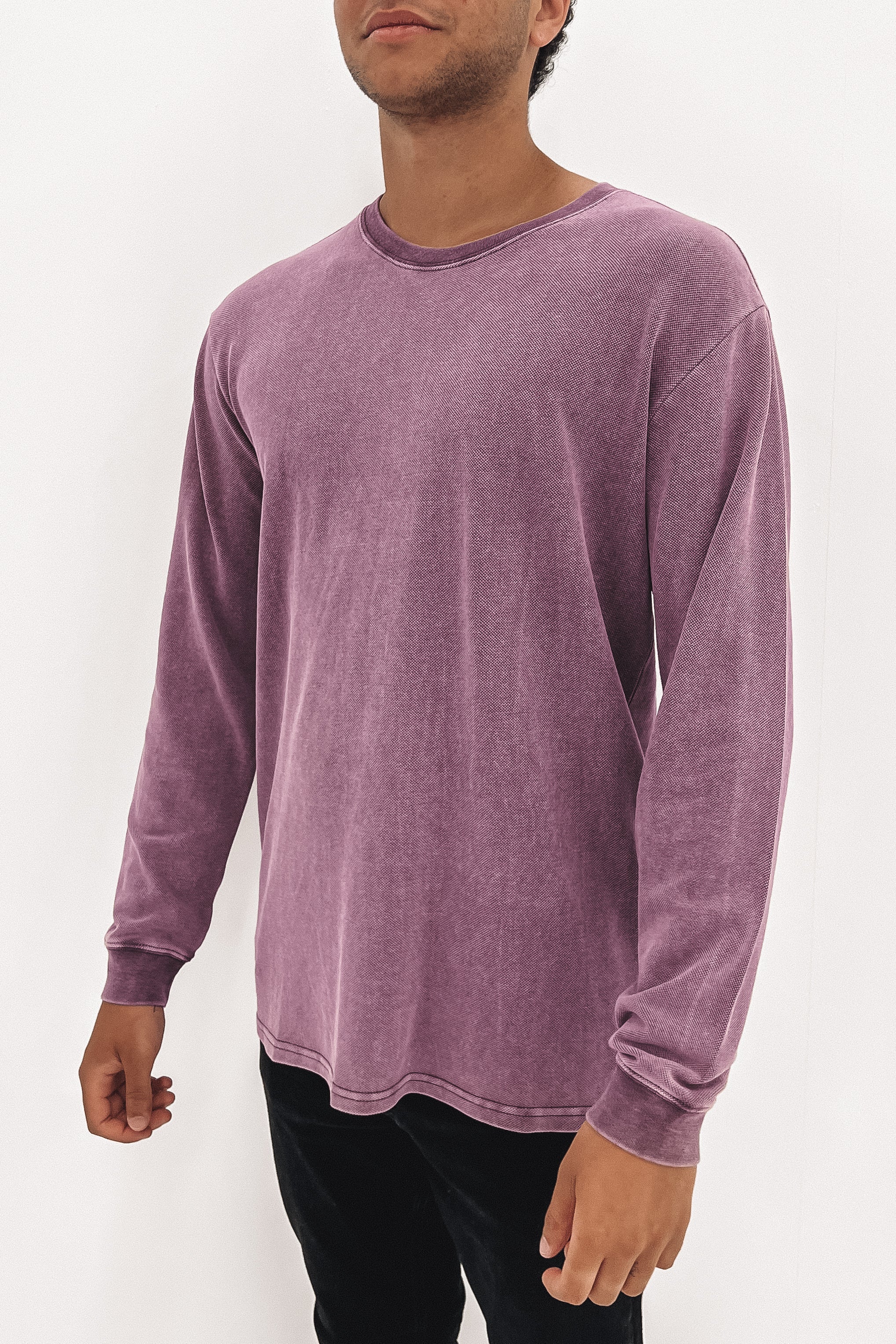 Pisque Long Sleeve Tee Burgandy