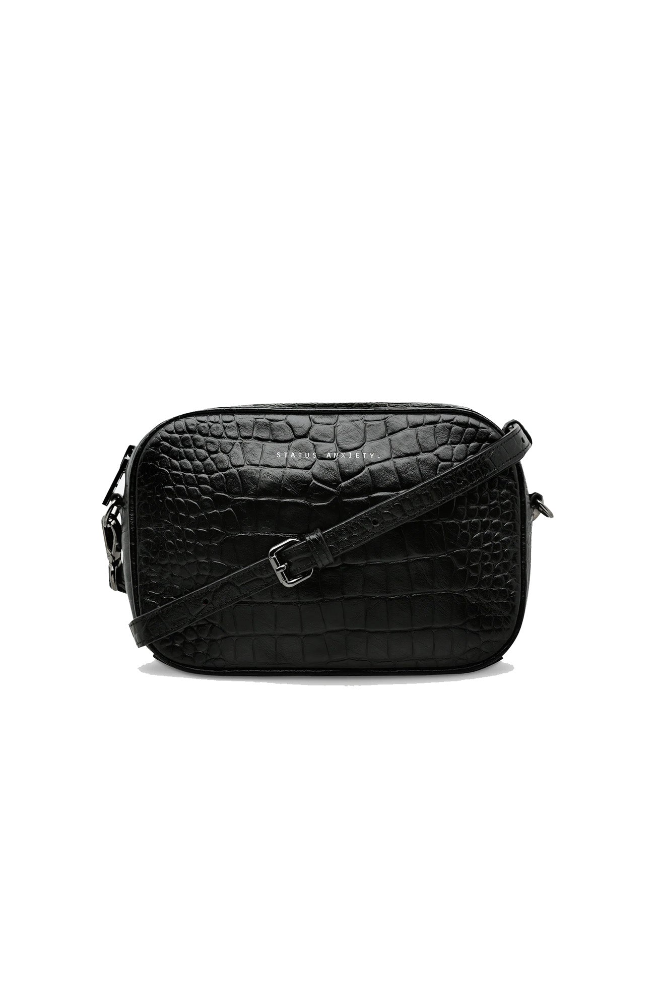 Plunder Bag Black Croc Emboss