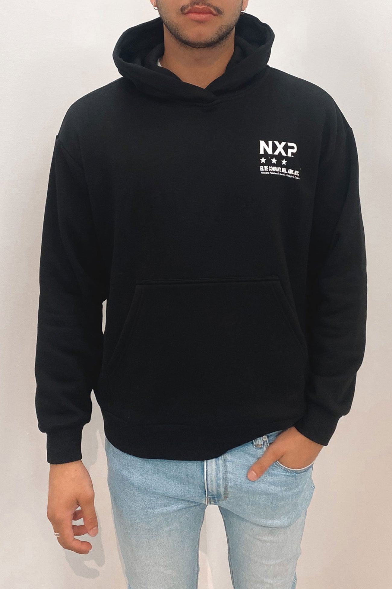 Premier Relaxed Hooded Sweater Jet Black