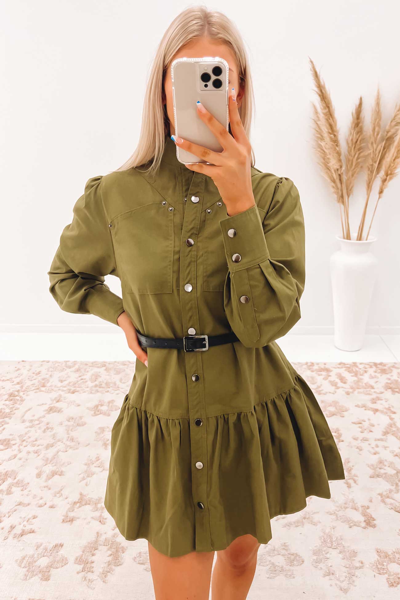 Priya Mini Dress Khaki