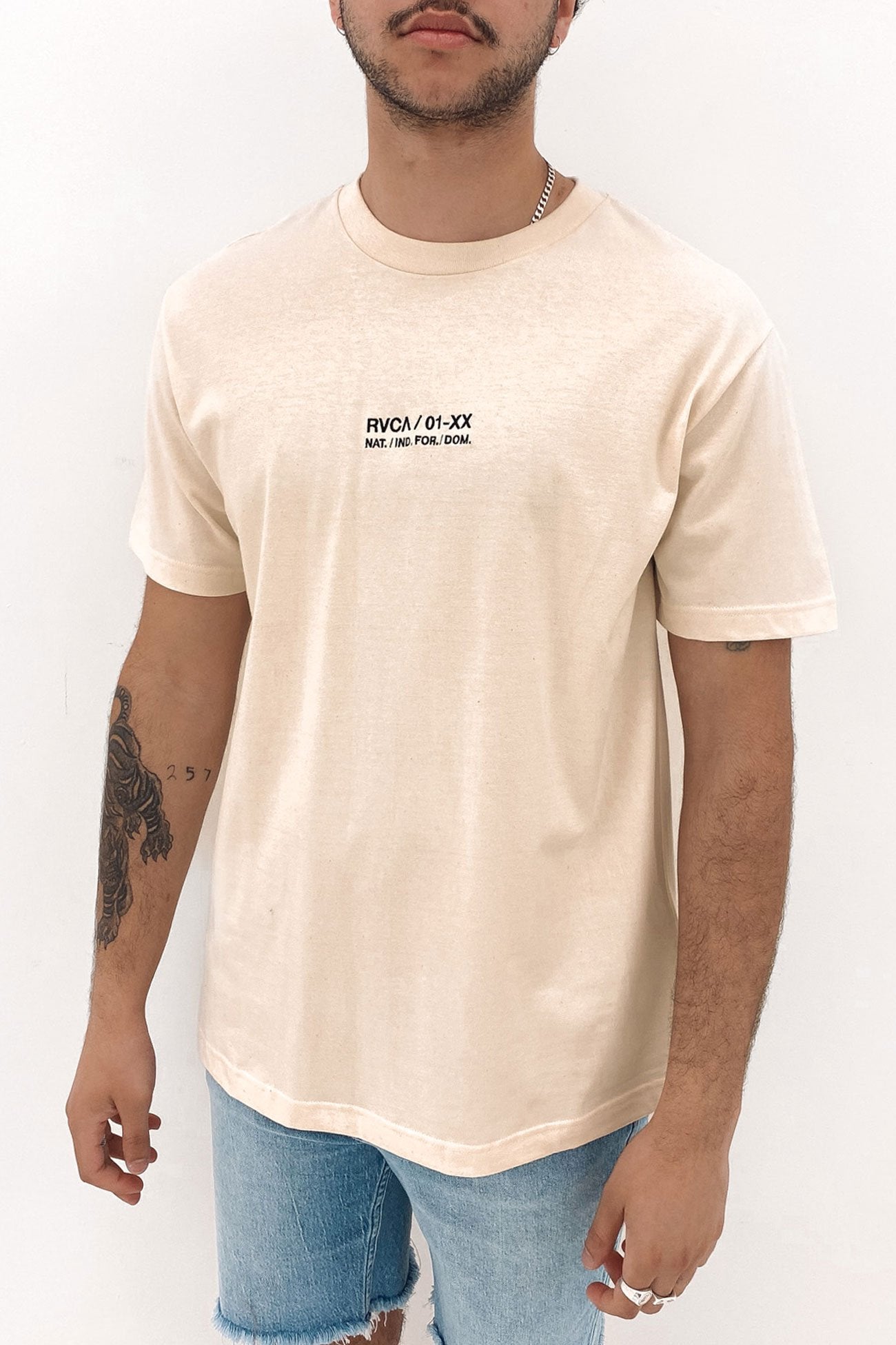 RVCA Circa Short Sleeve Tee Unbleached