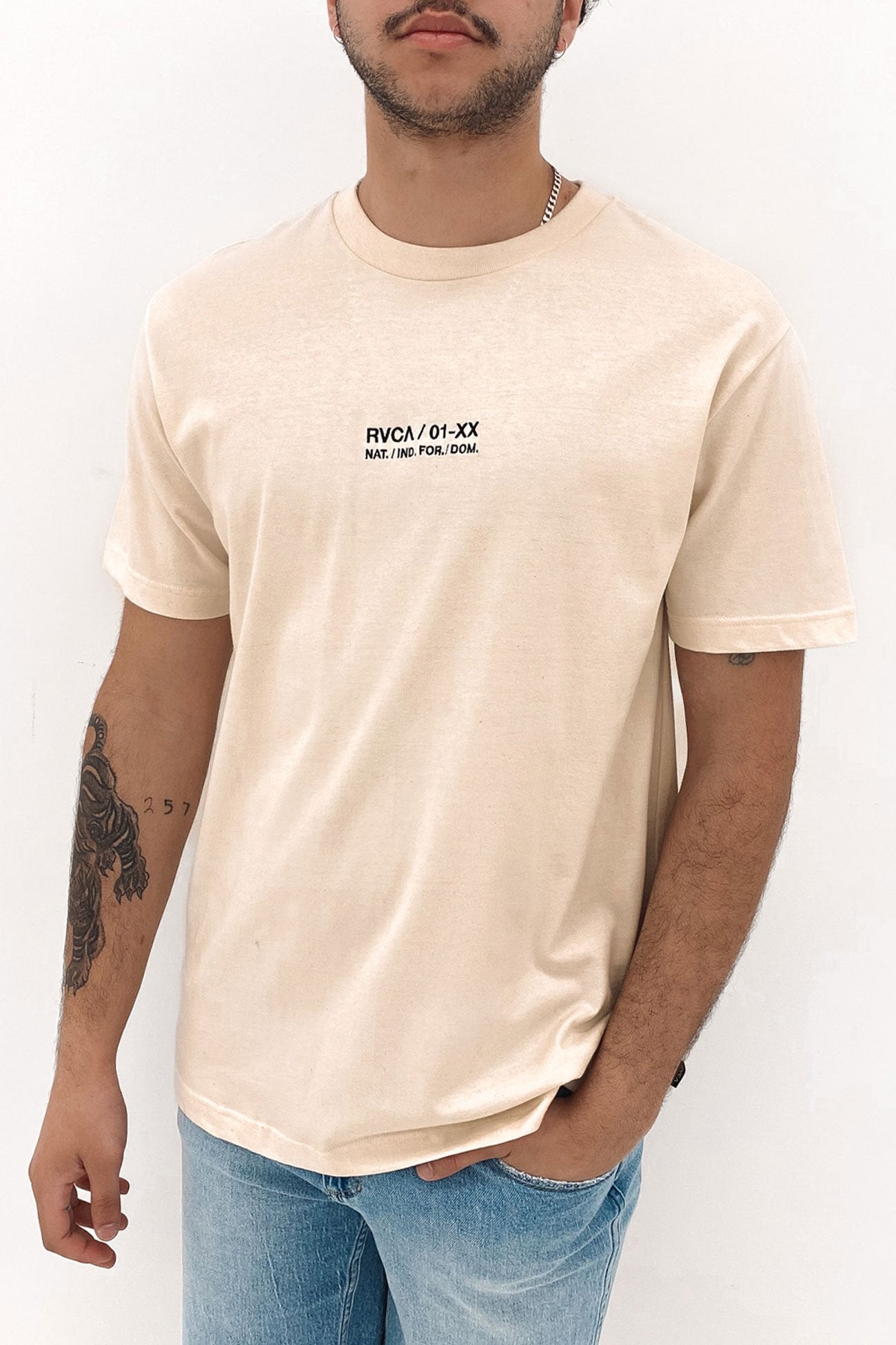 RVCA Circa Short Sleeve Tee Unbleached