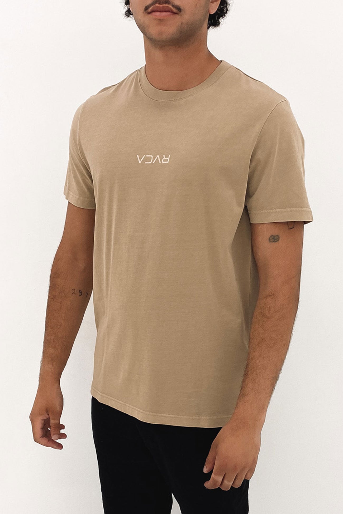 RVCA Mini Flipped Short Sleeve Tee Khaki